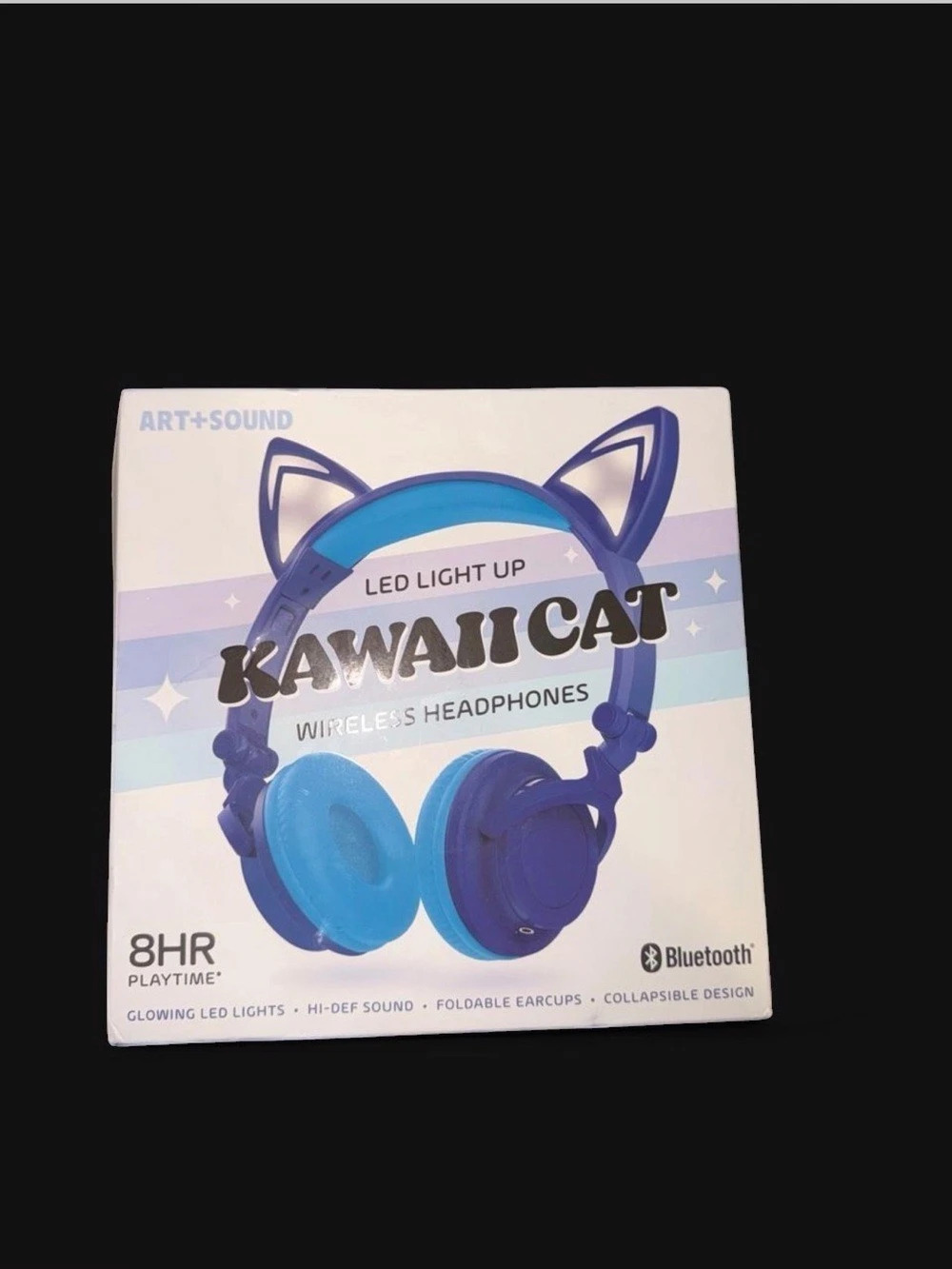 Art+Sound Kawaii Cat Blue & Purple NWT
